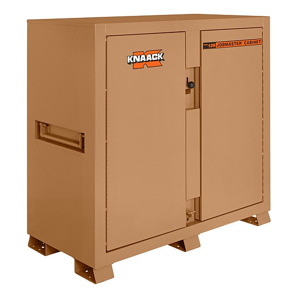 Knaack Model 139 JOBMASTER Cabinet, 60" W x 30" D x 60" H, 16-Gauge Steel, Tan, 59.4 cu ft - 139