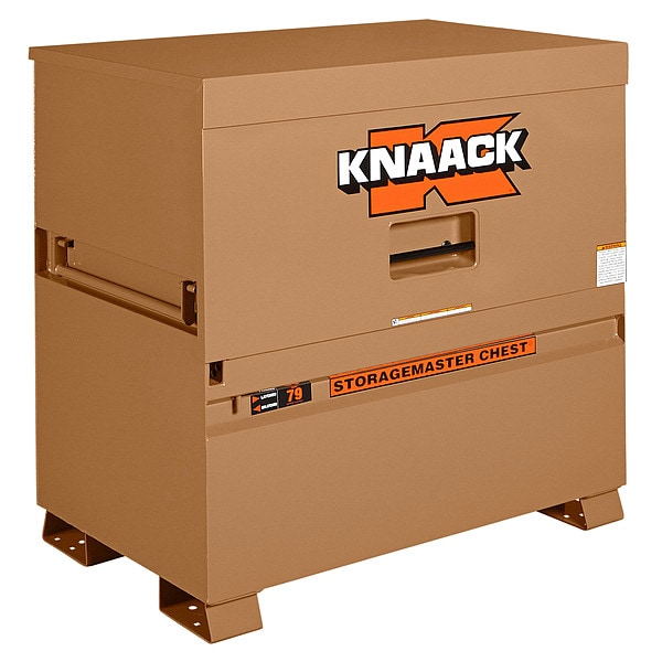 Knaack Model 79 STORAGEMASTER Piano-Style Jobsite Box, Tan, 48" W x 30" D x 49" H - 79