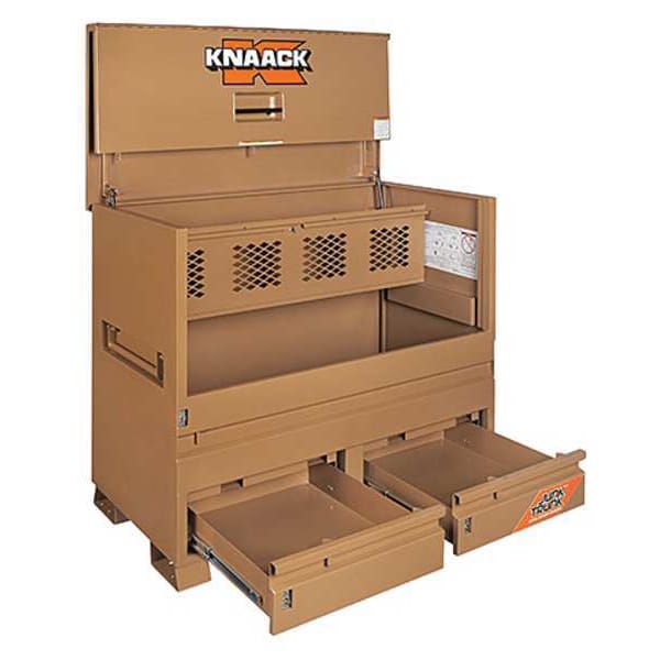 Knaack Model 89-D STORAGEMASTER Piano-Style Jobsite Box, Tan, 60" W x 30" D x 49" H - 89-D