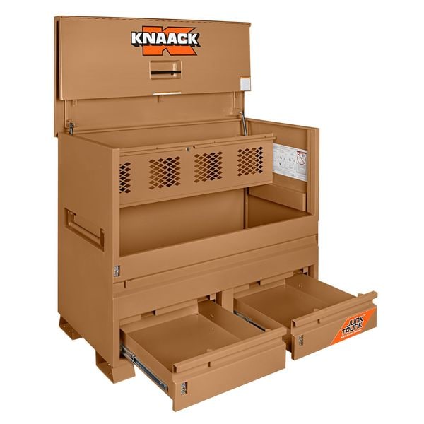 Knaack Model 89-D STORAGEMASTER Piano-Style Jobsite Box, Tan, 60" W x 30" D x 49" H - 89-D