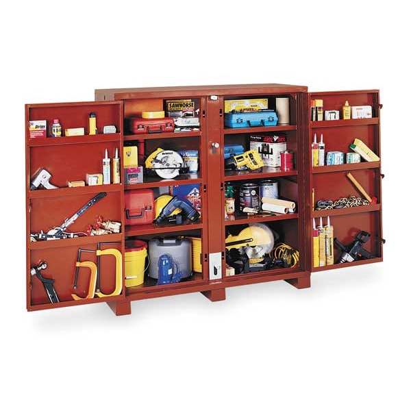 Crescent Jobox Jobsite Cabinet, Brown, 60 in W x 30-1/4 in D x 60-3/4 in H - 1-698990