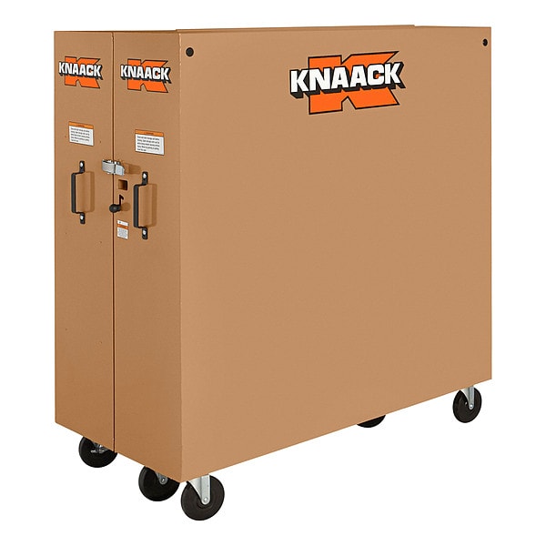 Knaack Model 100 JOBMASTER Clamshell Jobsite Cabinet, Tan, 60" W x 30" D x 65" H - 100