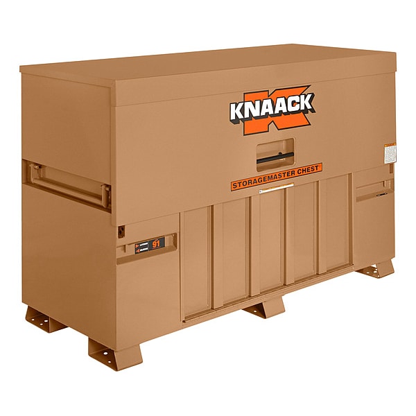 Knaack Model 91 STORAGEMASTER Piano-Style Jobsite Box, Tan, 72" W x 30" D x 49" H - 91