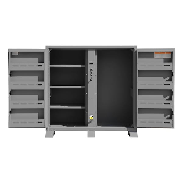 Durham Mfg Jobsite Storage Cabinet, Gray, 47.5 cu ft, 60" W x 27" D x 60-3/4" H - JSC-246061-94T-D719