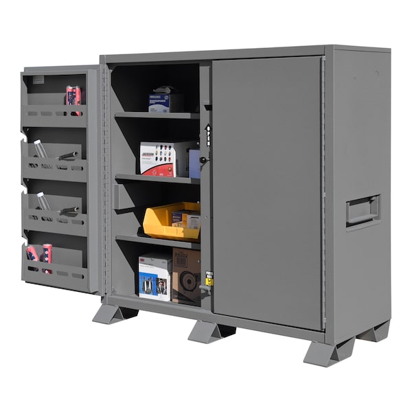 Durham Mfg Jobsite Storage Cabinet, Gray, 47.5 cu ft, 60" W x 27" D x 60-3/4" H - JSC-246061-94T-D719