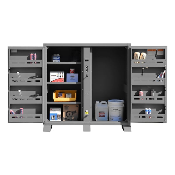 Durham Mfg Jobsite Storage Cabinet, Gray, 47.5 cu ft, 60" W x 27" D x 60-3/4" H - JSC-246061-94T-D719
