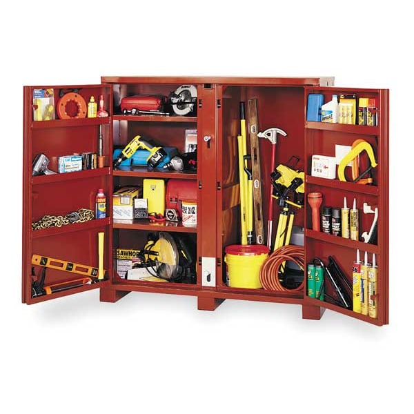 Crescent Jobox Jobsite Cabinet, Brown, 60 in W x 24-1/4 in D x 60-3/4 in H - 1-697990