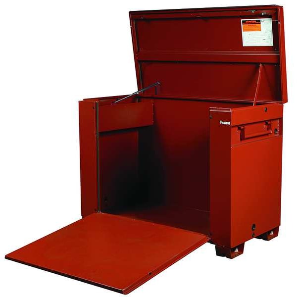 Crescent Jobox Drop-Front Jobsite Box, Brown, 60 in W x 31 in D x 45 in H - 1-657990