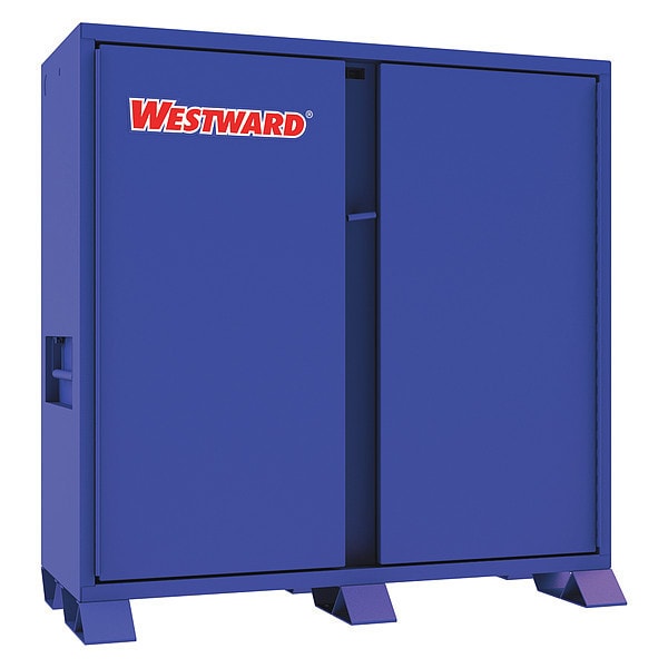 Westward WESTWARD Jobsite Box Cabinet, Blue, 48.3 cu ft, 60" W x 28" D x 61" H - 499N09