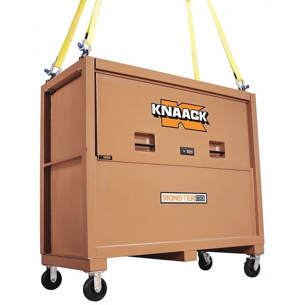 Knaack Model 1000 MONSTER BOX Piano-Style Jobsite Box, Tan, 66" W x 30" D x 54-1/2" H - 1000