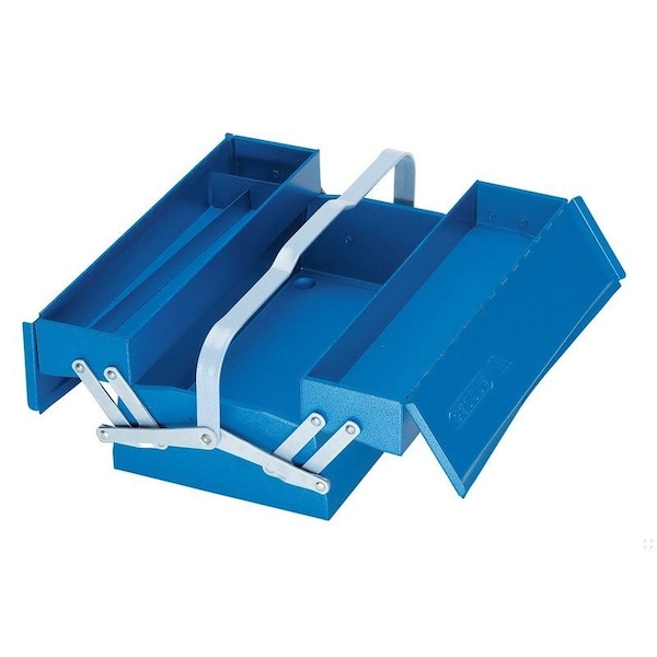 Gedore Tool Box, Steel, Blue, 16-1/2 in W x 9 in D x 6 in H - 1263 L