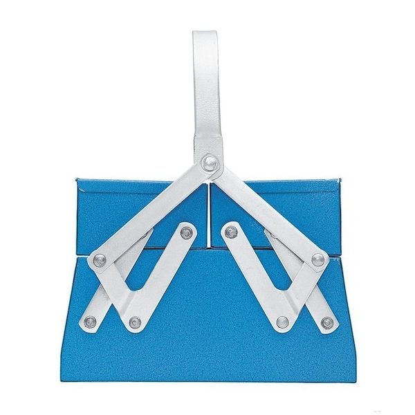 Gedore Tool Box, Steel, Blue, 16-1/2 in W x 9 in D x 6 in H - 1263 L