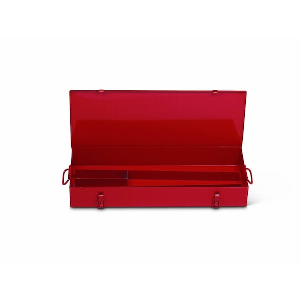 Wright Tool Tool Box Red, Metal w/Two Hasp-Staple Co - 299