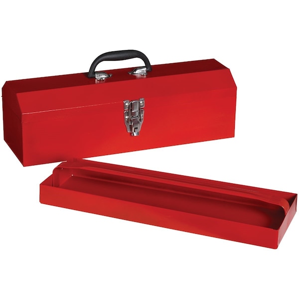 All-Source 19 In. Red Steel Hip Roof Toolbox - 339084