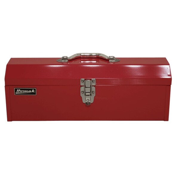 Homak 19in Red Metal Toolbox w/ Black Metal Tray - RD00119200