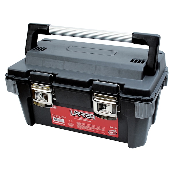 Urrea Tool Box, Plastic, Black, 20 in W x 11 in D x 10-1/2 in H - 9920