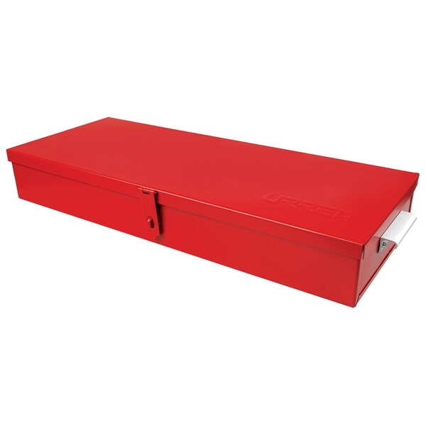 Urrea Tool Box, Steel, Red, 24 in W x 9-1/4 in D - 5696