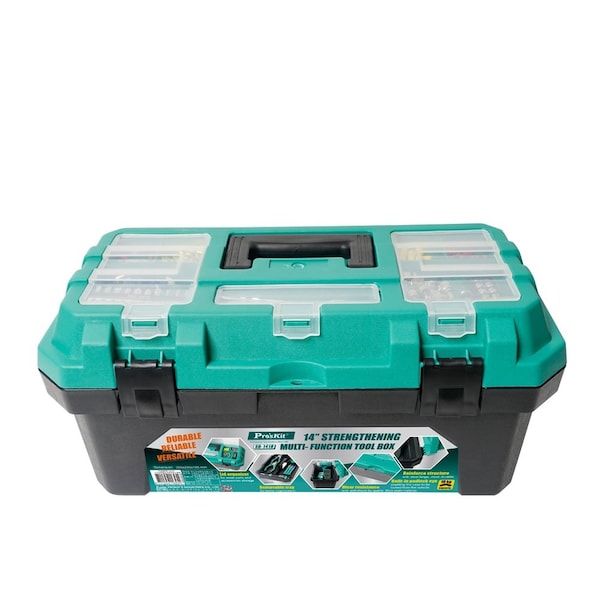Proskit Tool Box, 14 in W x 8 in D x 6-1/2 in H - SB-1418