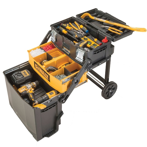 Dewalt DWST Multi-Level Workshop, Plastic, Black/Yellow, 29 in W x 16-1/2 in D x 22 in H - DWST20880