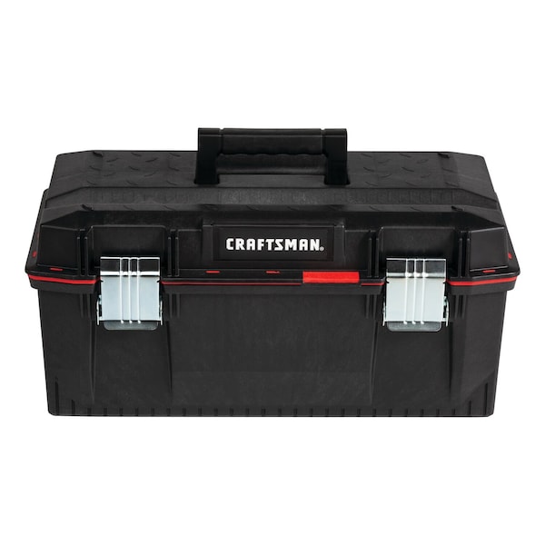 Craftsman Tool Box, Structural Foam, Black, 23 in W x 12 in D x - CMST23001