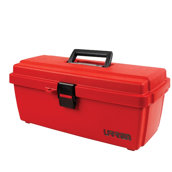 Urrea Tool Box, Plastic, Red, 14 in W x 7-1/2 in D x 5-1/4 in H - 9900
