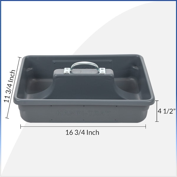 American Built Pro Pro-Grade Tool Tote, Polyethylene, Gray, 18 in W x 12-3/4 in D x 4-1/2 in H, 5 PK - T1025 P5