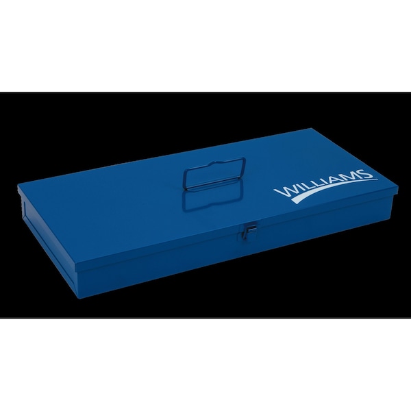 Williams Metal Socket Set Tool Box, Steel, Blue, 30-1/4 in W x 11-1/2 in D x 4-3/4 in H - TB-12