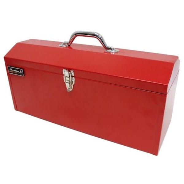 Homak Tool Box, Metal, Red, 19 in W - HO297204