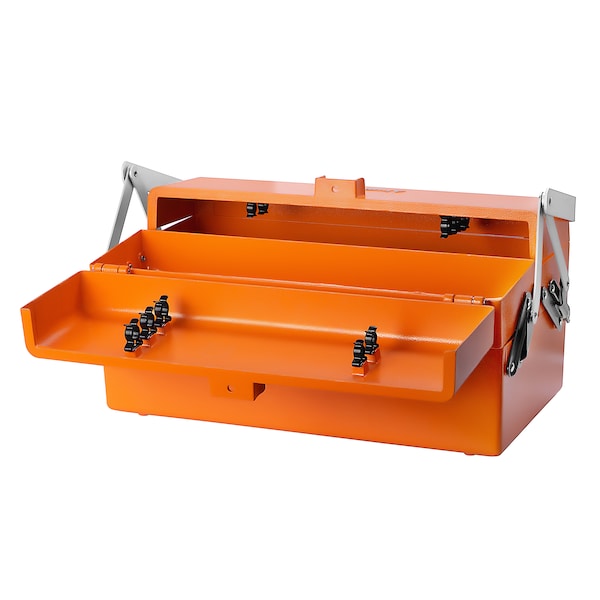 Groz Cantilever Tool Box, Aluminum, Orange, 18 in W x 9 in D x 9-1/2 in H - 40004