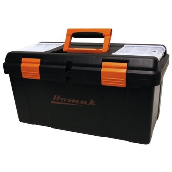 Totalturf 23 Inch Plastic Tool box with Tray and Dividers - TO2586540