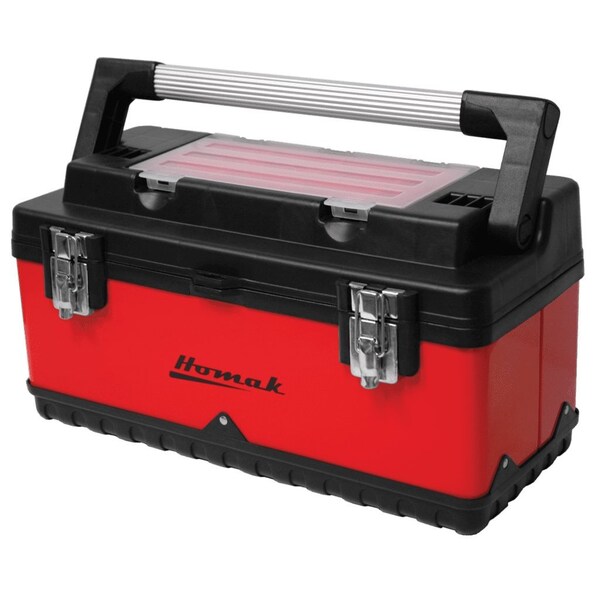 Homak 20inRed Metal & Plastic Hand-Carry w/ Aluminum Handle - RD00120004