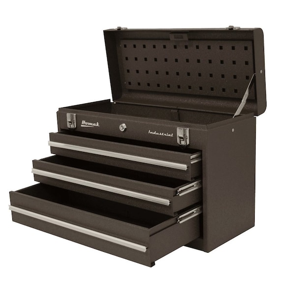 Homak Brown 20in 3 Drawer Friction Toolbox - BW00203200