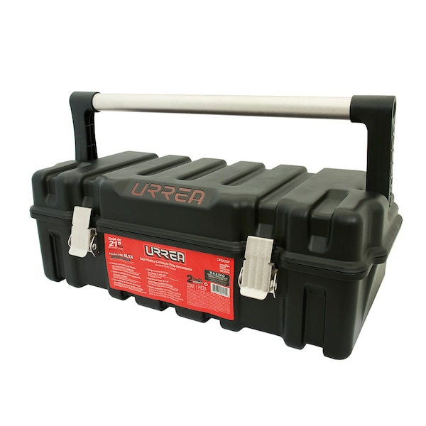 Urrea Tool Box, Plastic, Black, 21 in W x 10-3/4 in D x 7-1/2 in H - CPUC20