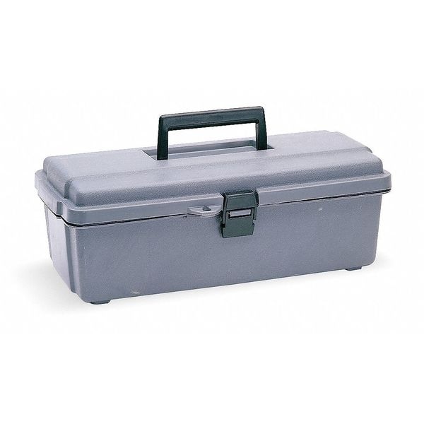 Flambeau Tool Box, Plastic, Gray, 14-1/2 in W x 7-1/2 in D x 5 in H - 6744WG