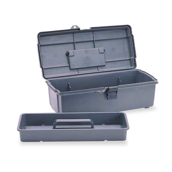 Flambeau Tool Box, Plastic, Gray, 14-1/2 in W x 7-1/2 in D x 5 in H - 6744WG