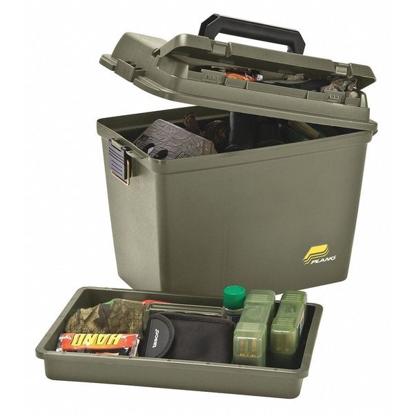Plano Portable Tool Box, Plastic, Green, 17 in W x 10 in D x 13 in H - 181206