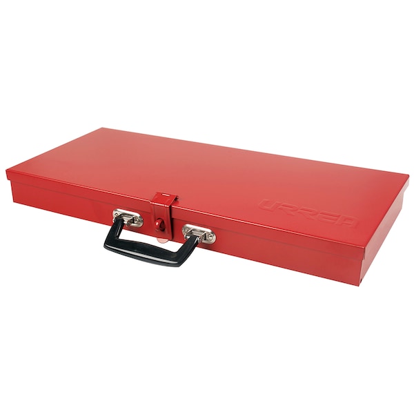 Urrea Tool Box, Steel, Red, 19 in W x 8-1/2 in D - 5495