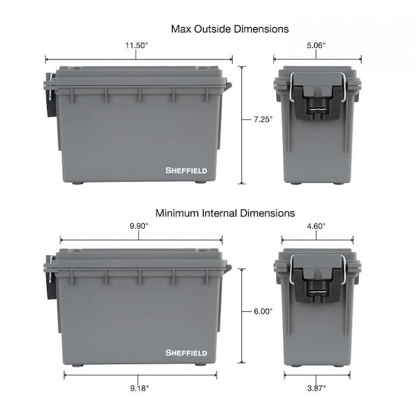 Sheffield Field Box, Blend, Gray, 11-1/2 in W x 5 in D x 7-1/4 in H - 12628