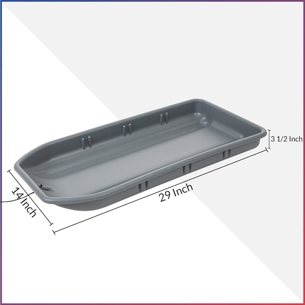 American Built Pro Dirt Rider Tool Sled, Polyethylene, Gray, 29 in W x 14 in D x 3-1/2 in H - T1075-DR P1
