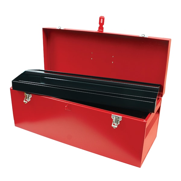 Urrea Tool Box, Steel, Red, 25 in W x 9-1/2 in D x 9-1/2 in H - D7