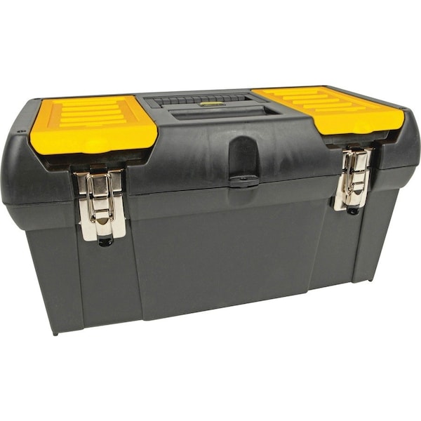 Bostitch Tool Box, Black/Yellow, 19-1/4 in W x 10-1/4 in D x 9-3/4 in H - BOS019151M
