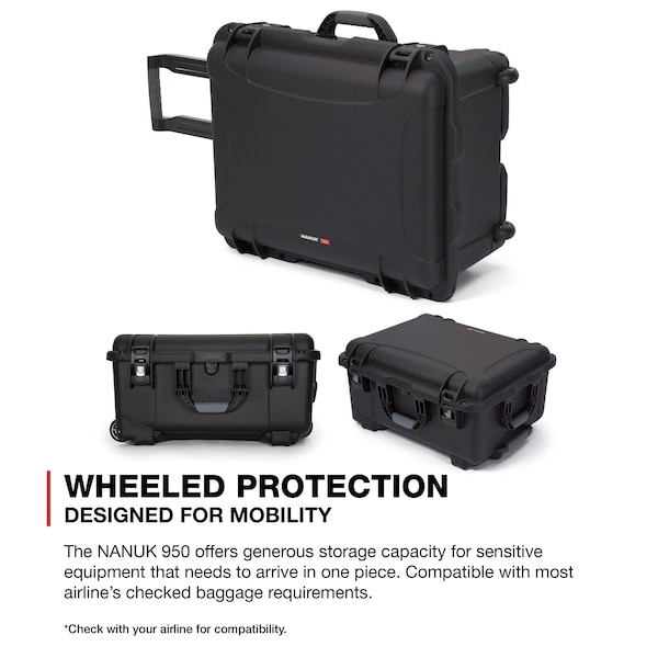 Nanuk Cases Case, Black, 950S-000BK-0A0 - 950S-000BK-0A0