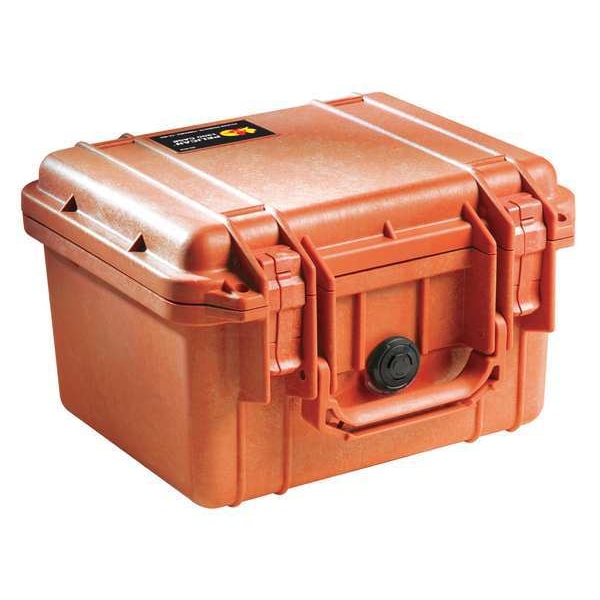 Pelican Orange Protective Case, 10.62"L x 9.68"W x 6.87"D - 1300-001-150