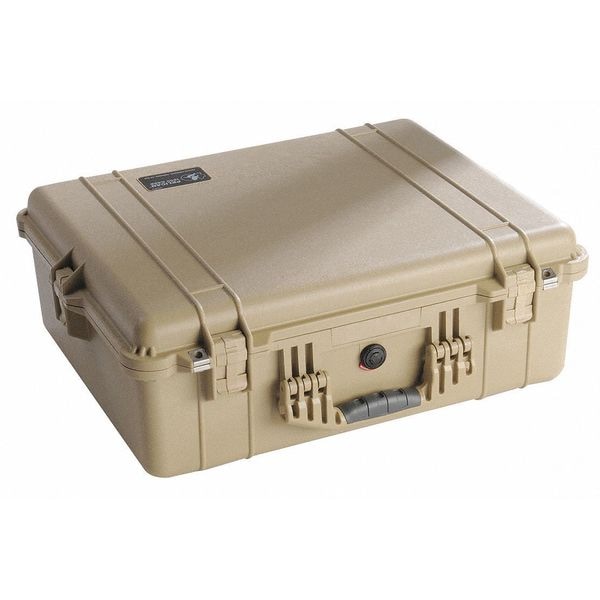 Pelican Desert Tan Protective Case, 10.62"L x 9.68"W x 4.87"D - 1200