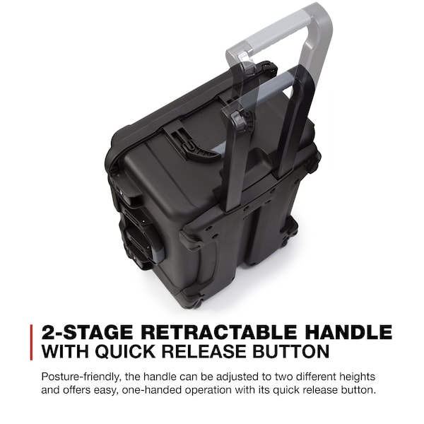 Nanuk Cases Black Protective Case, 22-7/8"L x 18-3/8"W x 11-3/4"D - 950S-010BK-0A0