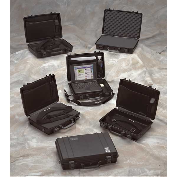 Pelican Black Protective Case, 19.8"L x 13.9"W x 4.68"D - 1490