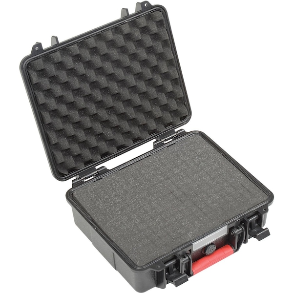 Global Industrial Waterproof Hard Case W/Pinch Tear Foam, 11L x 9-11/16W x 4-3/16H, Black - 493398