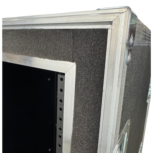 Calzone Cases ATA 300 Shock Mount Rack Case, 12U x 24in D, EIA Rails, 2.2lb Foam, 400lb Shock Casters, Black - CZS50ZR-12SP24F