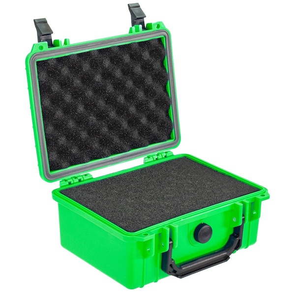 Eylar 9.12in Compact Gear Hard Case Waterproof with Foam Neon Green - SA00042-NGRN