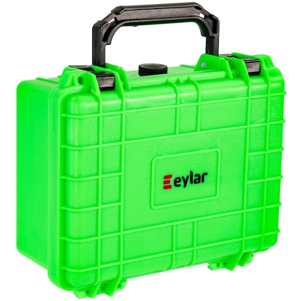 Eylar 9.12in Compact Gear Hard Case Waterproof with Foam Neon Green - SA00042-NGRN
